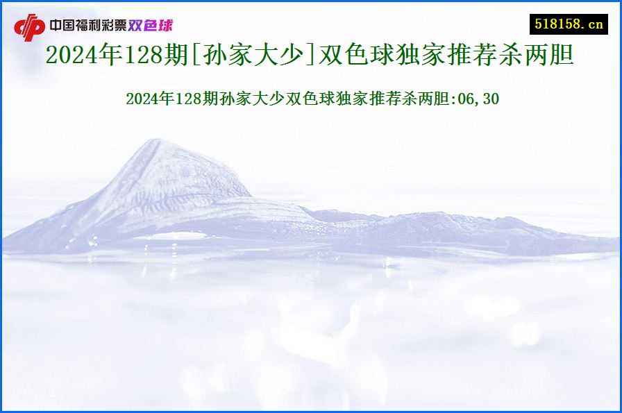 2024年128期[孙家大少]双色球独家推荐杀两胆