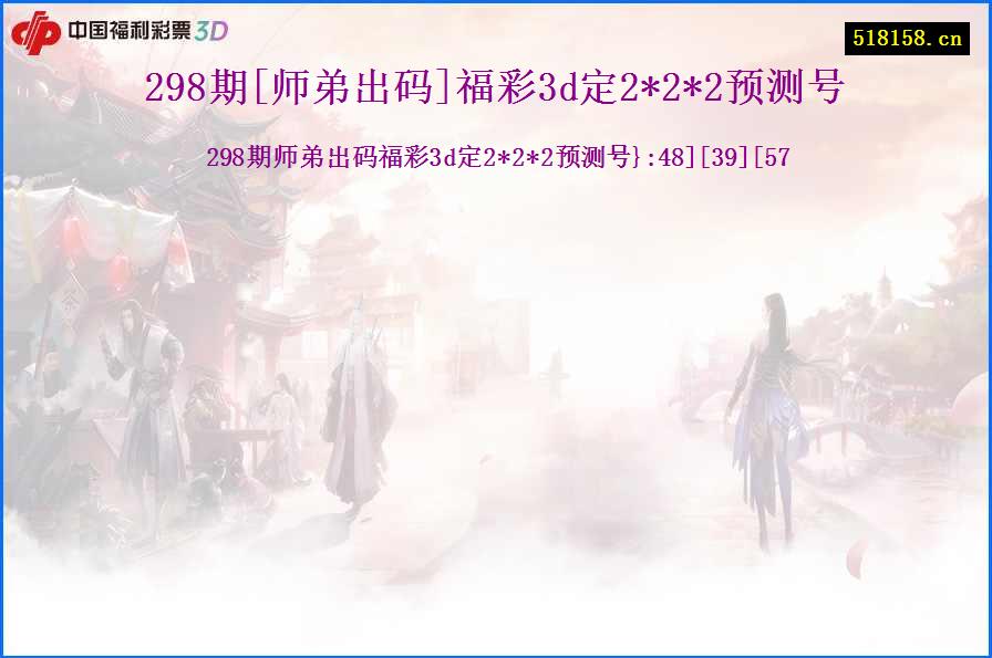 298期[师弟出码]福彩3d定2*2*2预测号