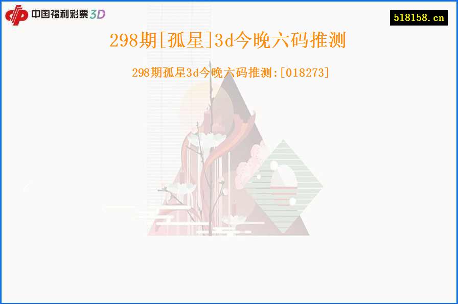 298期[孤星]3d今晚六码推测