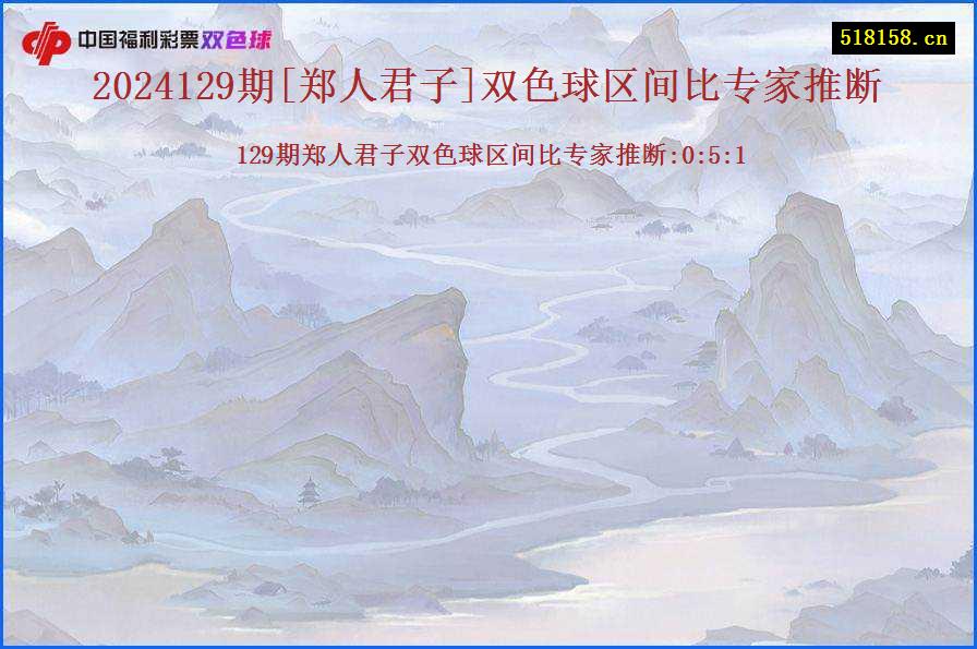 2024129期[郑人君子]双色球区间比专家推断