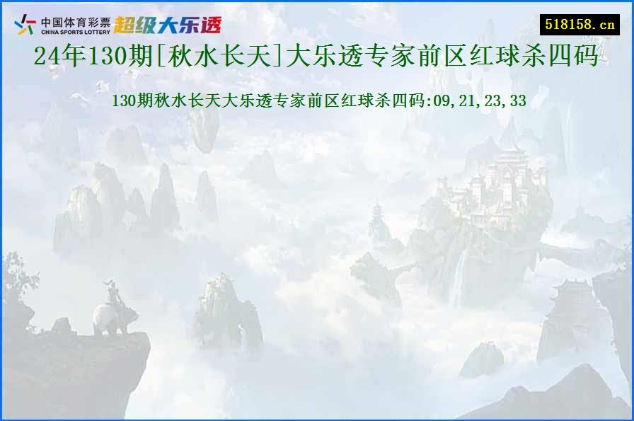 24年130期[秋水长天]大乐透专家前区红球杀四码