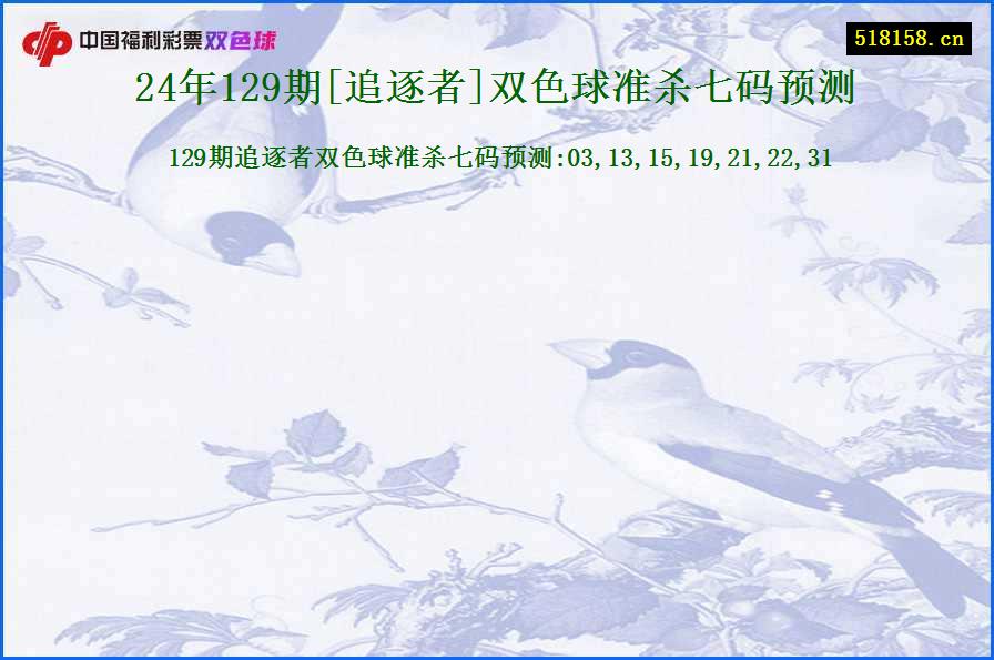 24年129期[追逐者]双色球准杀七码预测