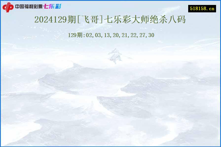 2024129期[飞哥]七乐彩大师绝杀八码