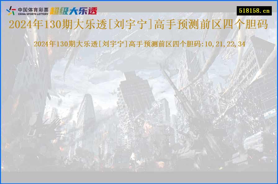 2024年130期大乐透[刘宇宁]高手预测前区四个胆码