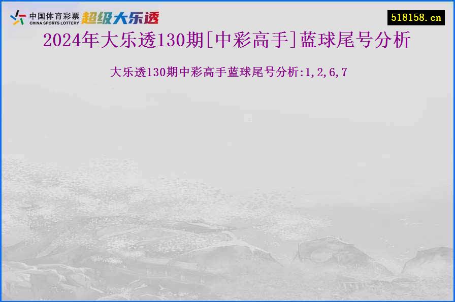 2024年大乐透130期[中彩高手]蓝球尾号分析