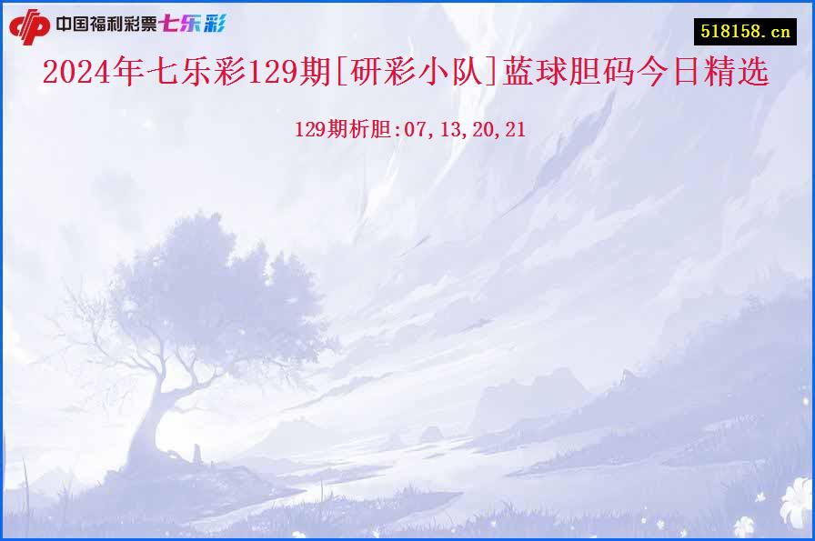 2024年七乐彩129期[研彩小队]蓝球胆码今日精选