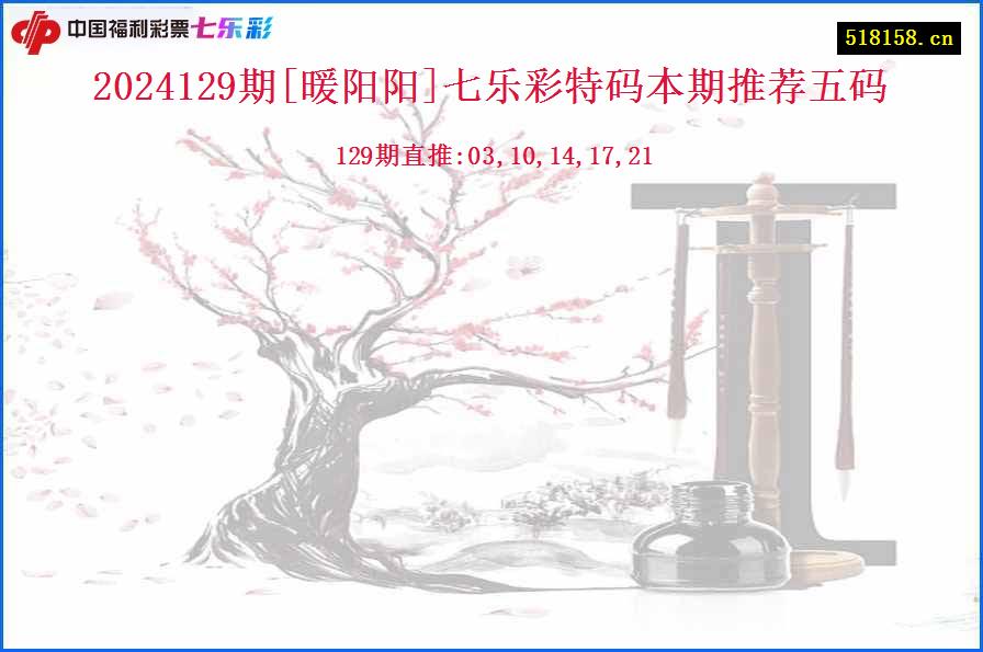 2024129期[暖阳阳]七乐彩特码本期推荐五码