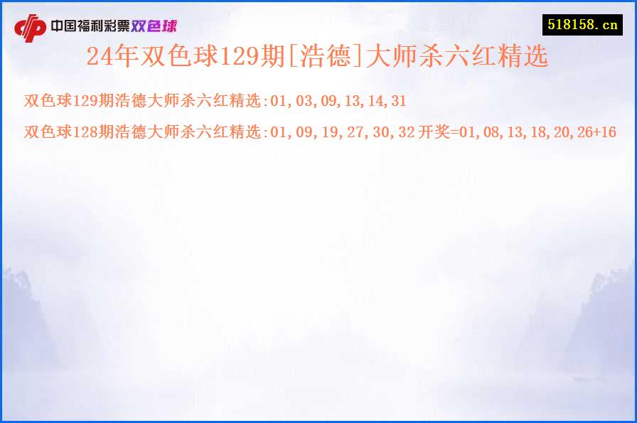 24年双色球129期[浩德]大师杀六红精选