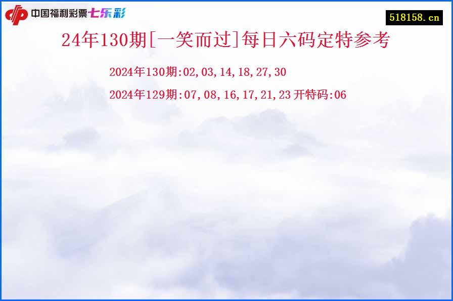 24年130期[一笑而过]每日六码定特参考