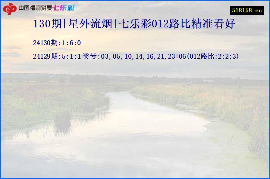 130期[星外流烟]七乐彩012路比精准看好