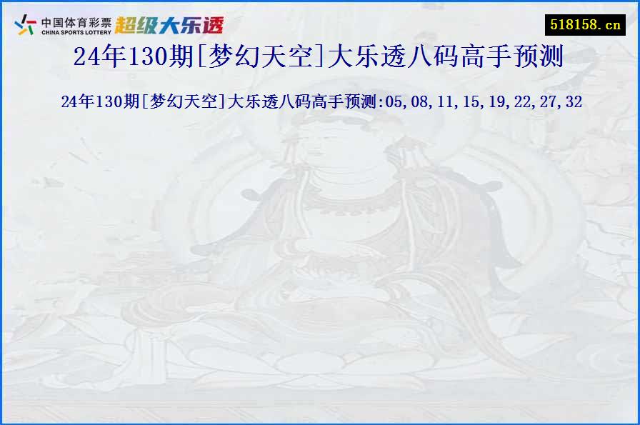 24年130期[梦幻天空]大乐透八码高手预测