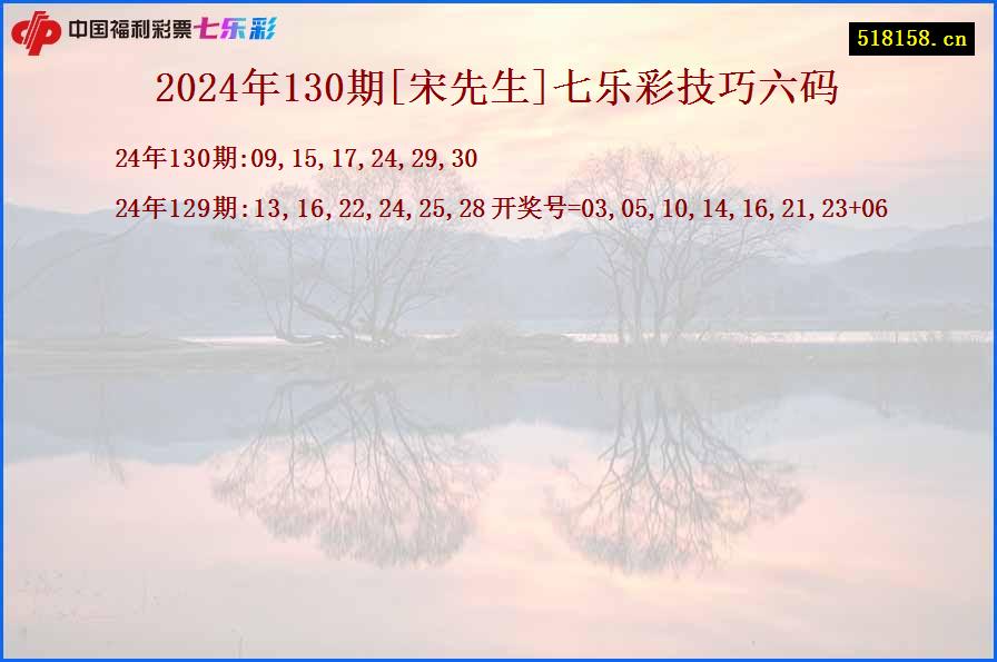 2024年130期[宋先生]七乐彩技巧六码