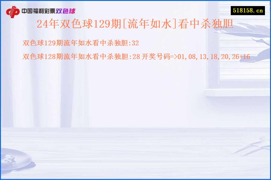 24年双色球129期[流年如水]看中杀独胆