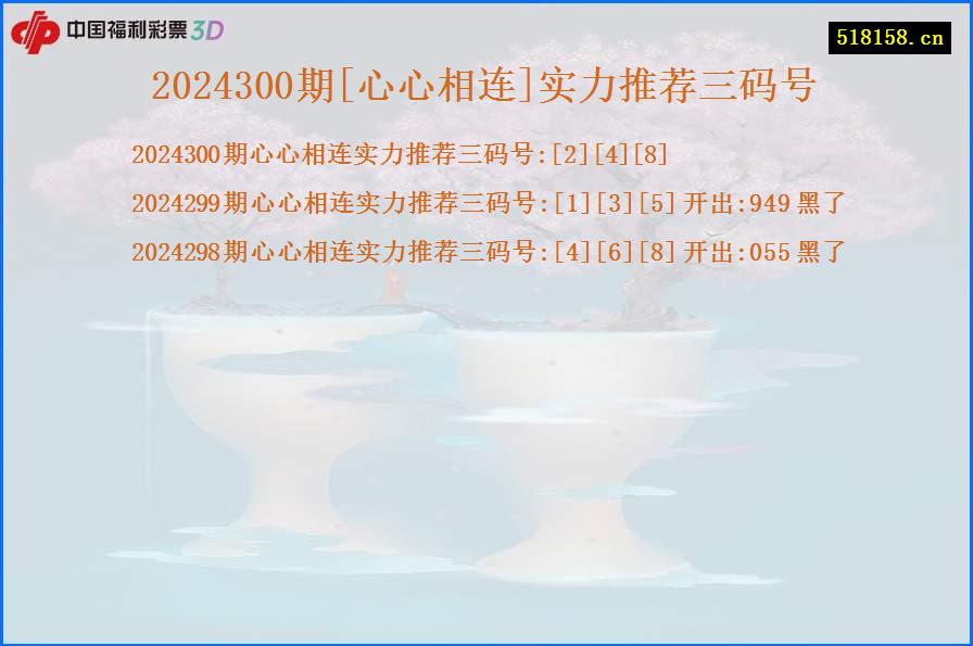 2024300期[心心相连]实力推荐三码号