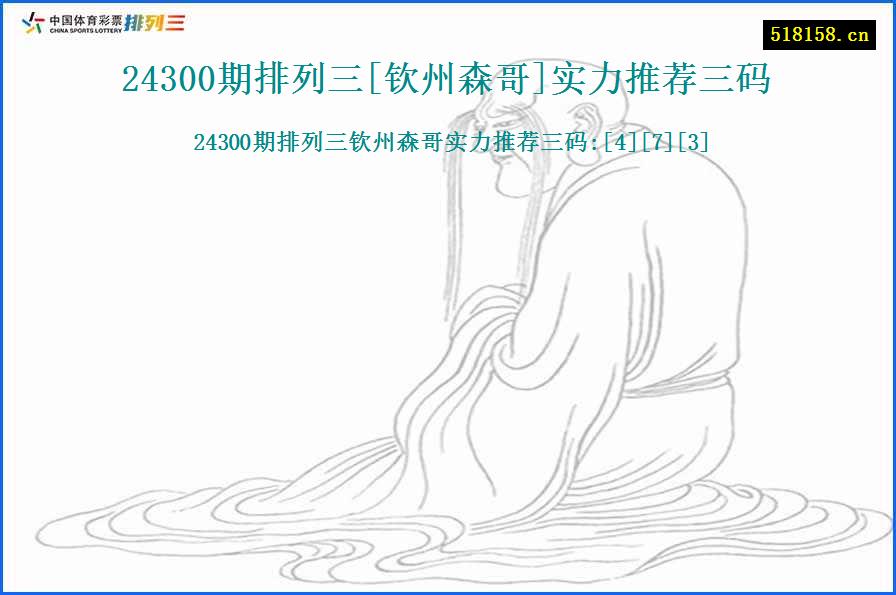 24300期排列三[钦州森哥]实力推荐三码