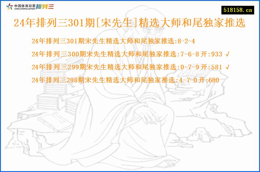 24年排列三301期[宋先生]精选大师和尾独家推选