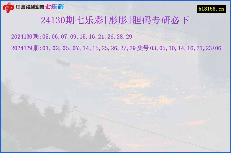 24130期七乐彩[彤彤]胆码专研必下