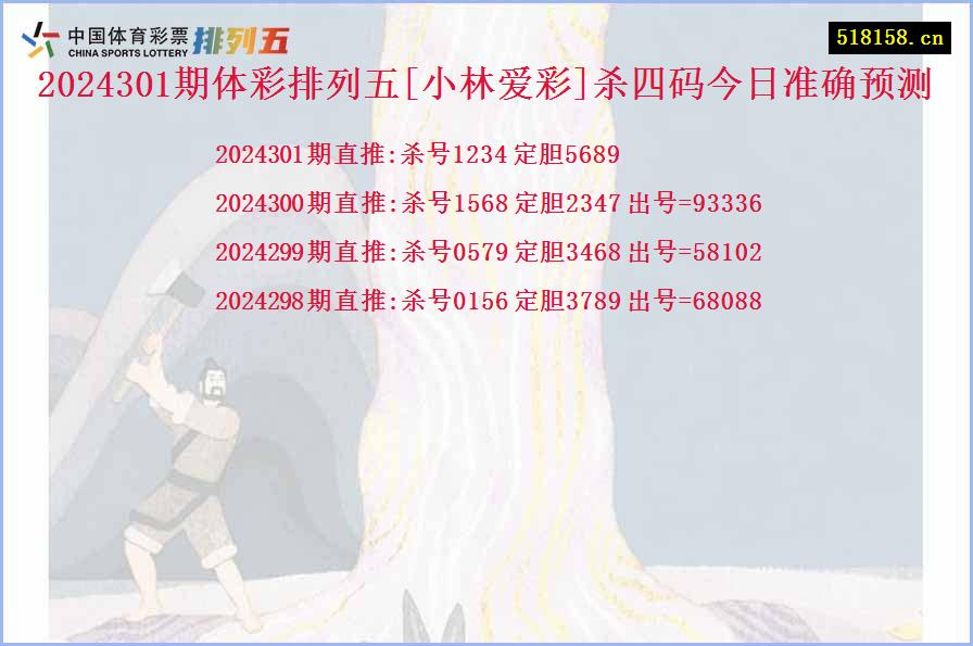 2024301期体彩排列五[小林爱彩]杀四码今日准确预测