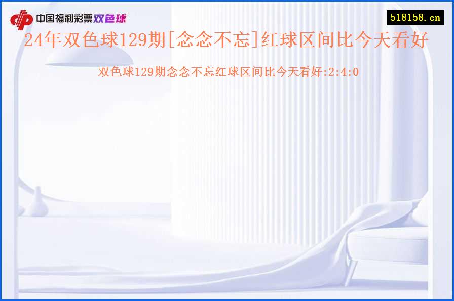 24年双色球129期[念念不忘]红球区间比今天看好