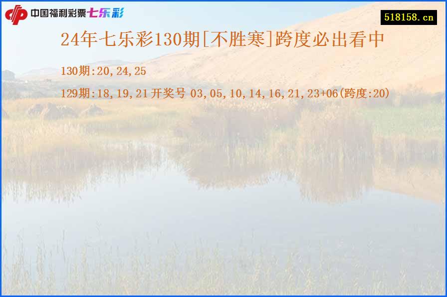 24年七乐彩130期[不胜寒]跨度必出看中