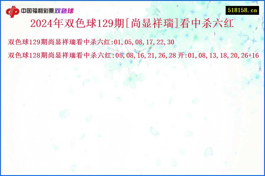 2024年双色球129期[尚显祥瑞]看中杀六红