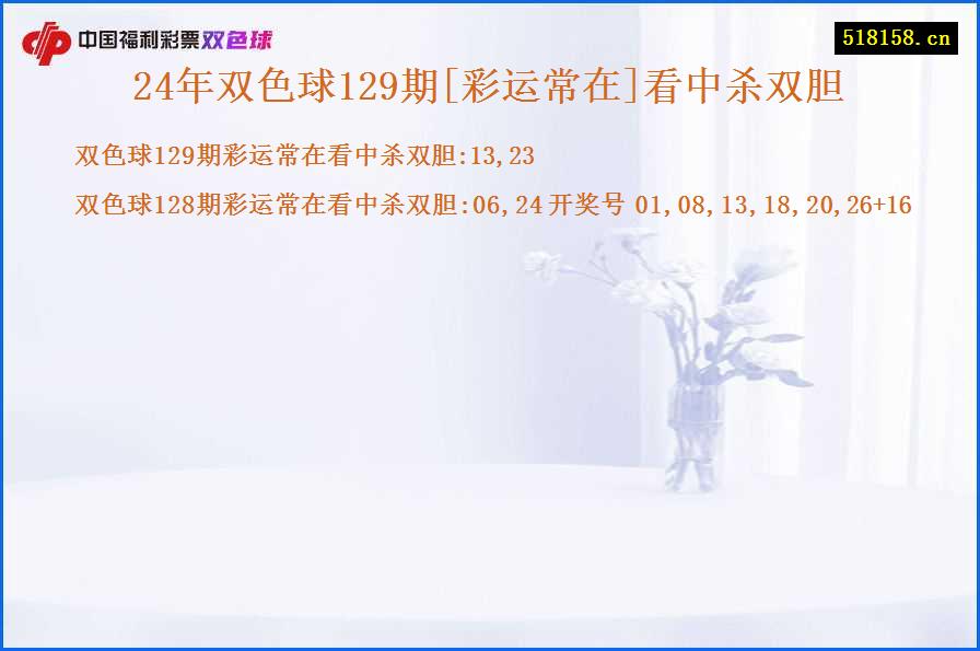 24年双色球129期[彩运常在]看中杀双胆