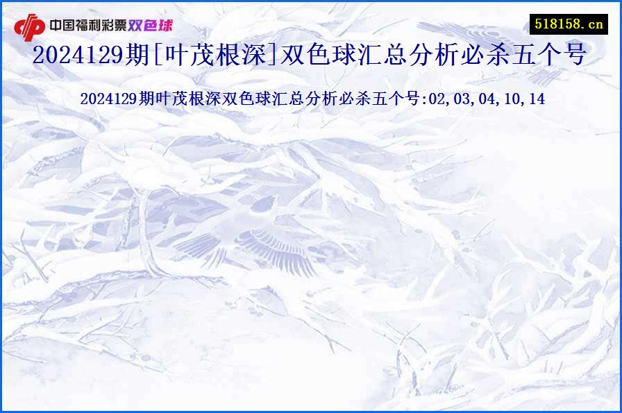 2024129期[叶茂根深]双色球汇总分析必杀五个号