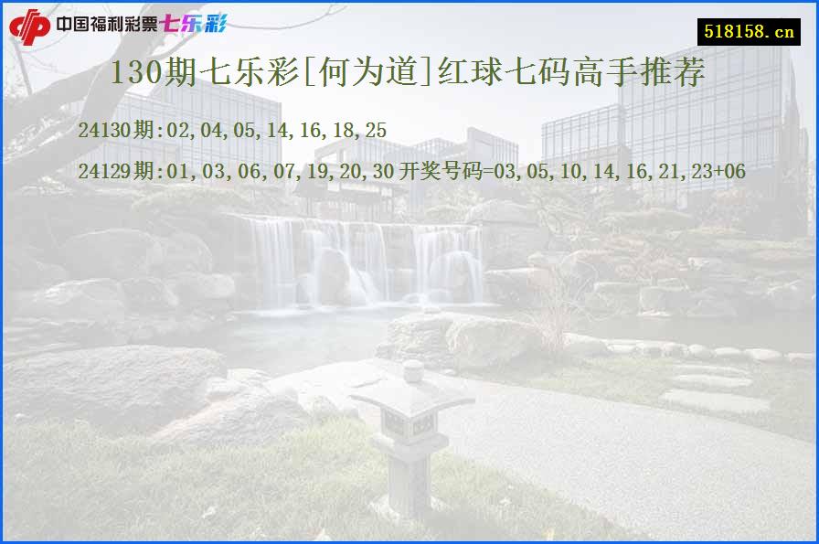 130期七乐彩[何为道]红球七码高手推荐