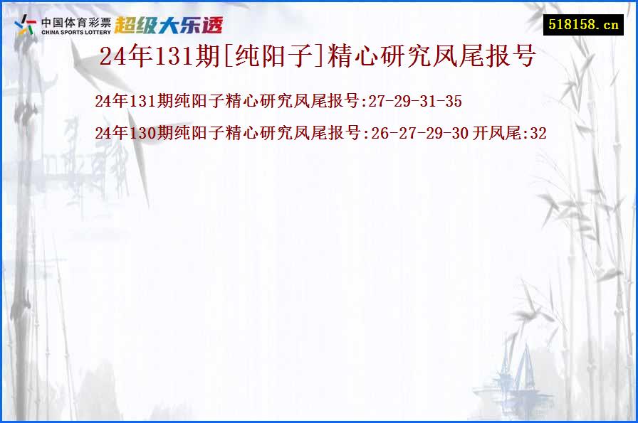 24年131期[纯阳子]精心研究凤尾报号