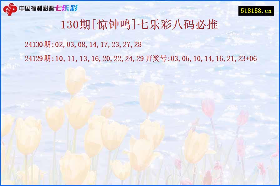 130期[惊钟鸣]七乐彩八码必推