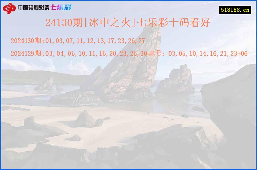 24130期[冰中之火]七乐彩十码看好