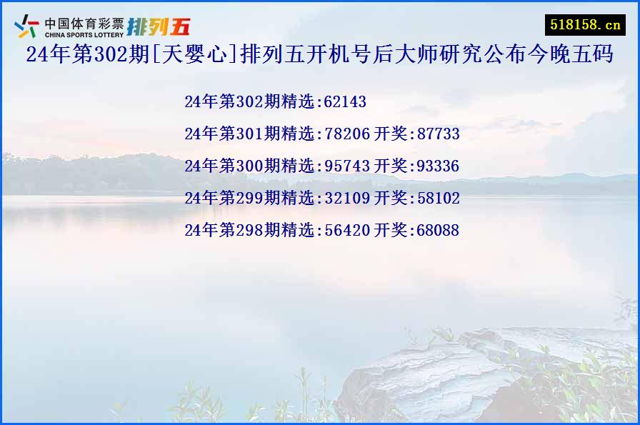 24年第302期[天婴心]排列五开机号后大师研究公布今晚五码