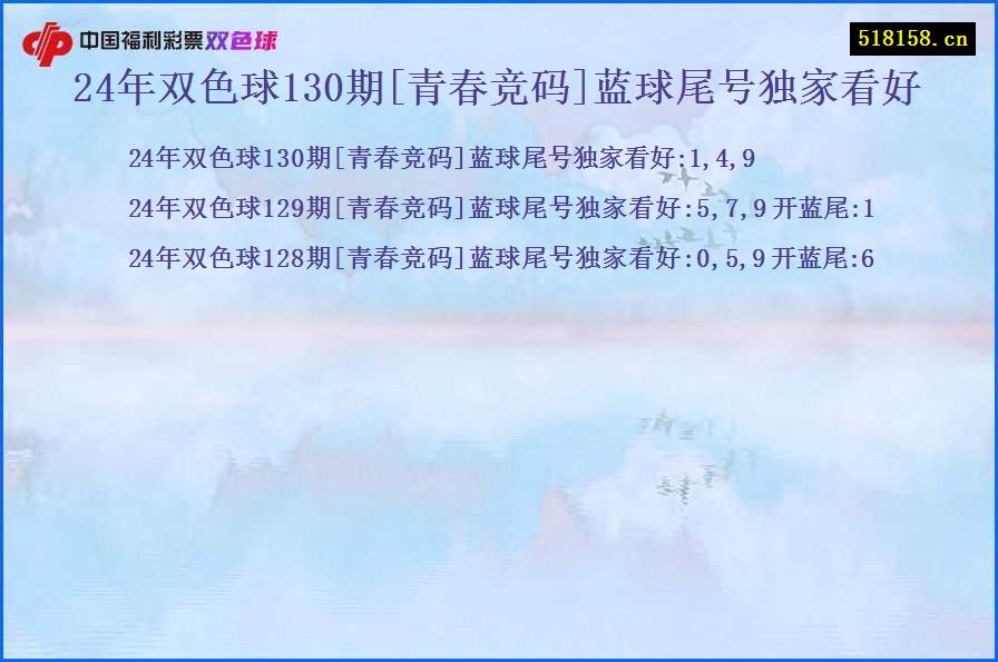 24年双色球130期[青春竞码]蓝球尾号独家看好