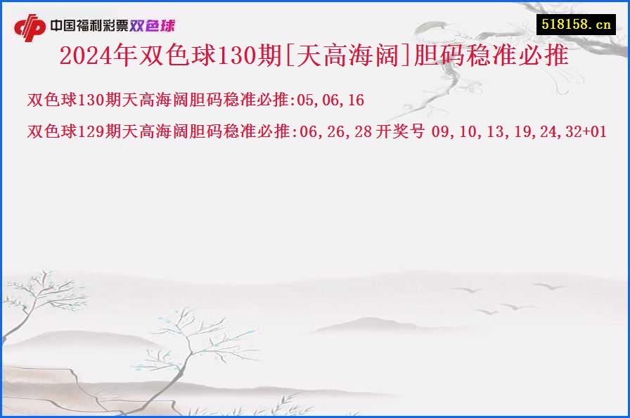 2024年双色球130期[天高海阔]胆码稳准必推