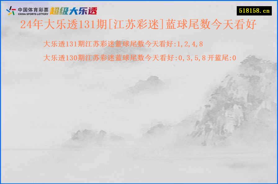 24年大乐透131期[江苏彩迷]蓝球尾数今天看好