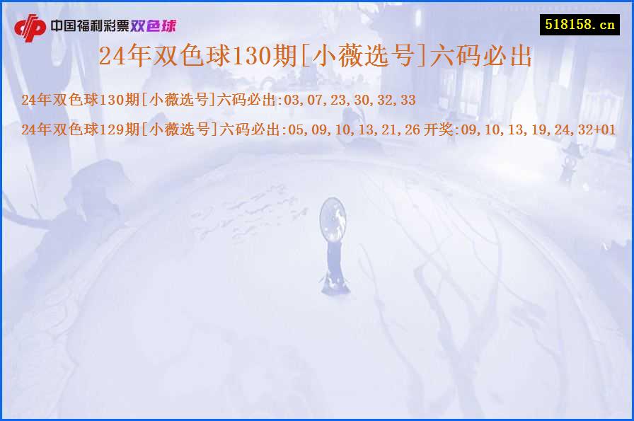 24年双色球130期[小薇选号]六码必出