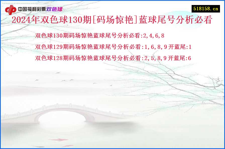 2024年双色球130期[码场惊艳]蓝球尾号分析必看