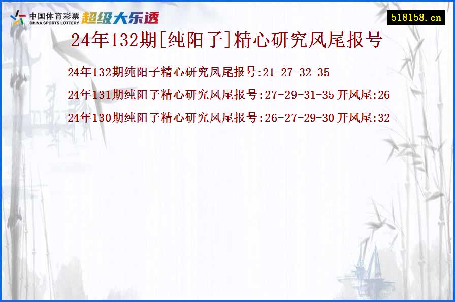 24年132期[纯阳子]精心研究凤尾报号