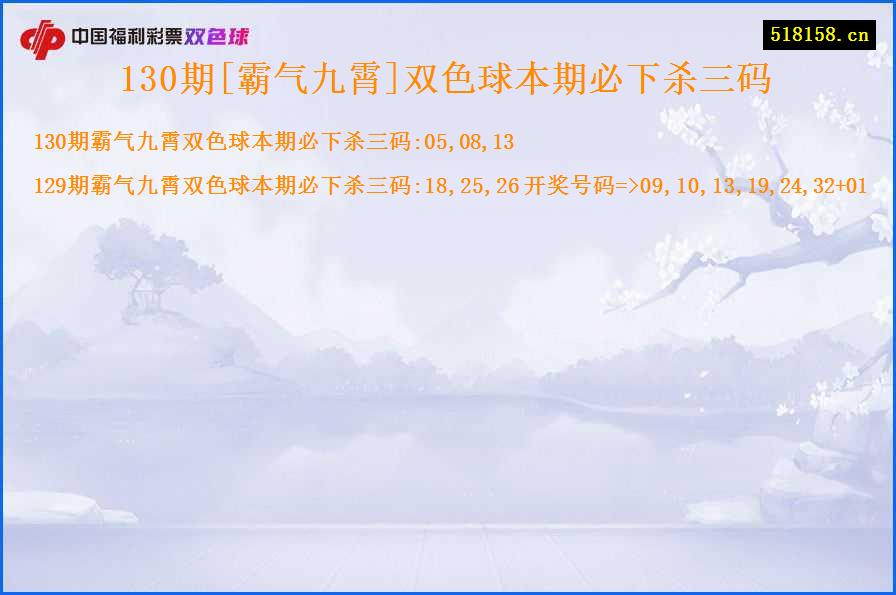 130期[霸气九霄]双色球本期必下杀三码