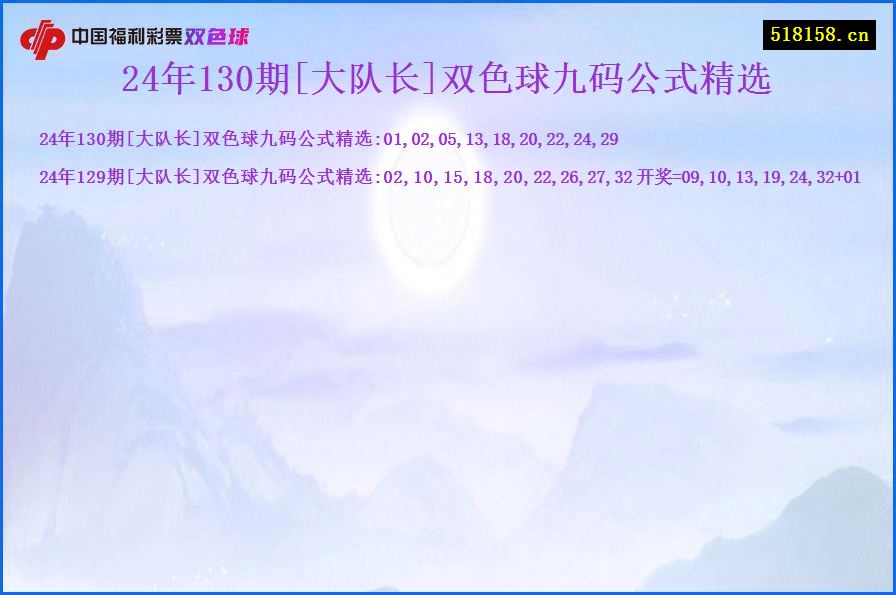 24年130期[大队长]双色球九码公式精选