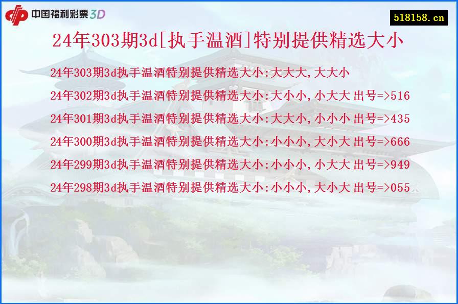 24年303期3d[执手温酒]特别提供精选大小