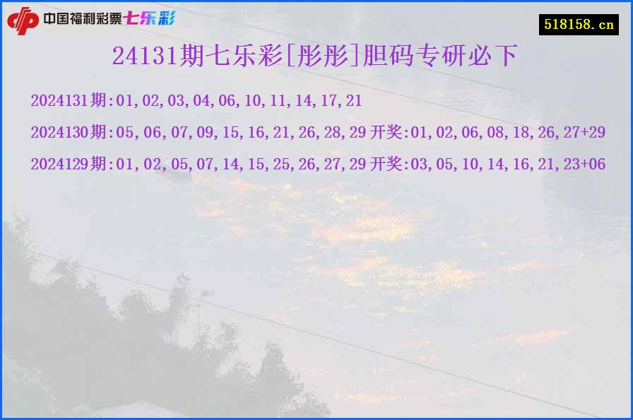 24131期七乐彩[彤彤]胆码专研必下