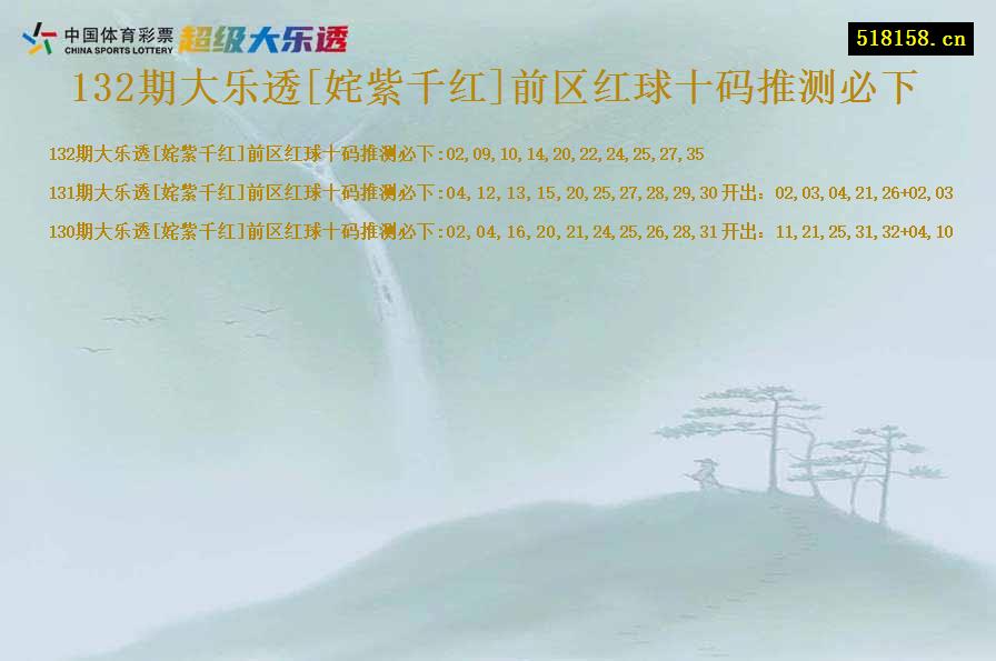 132期大乐透[姹紫千红]前区红球十码推测必下