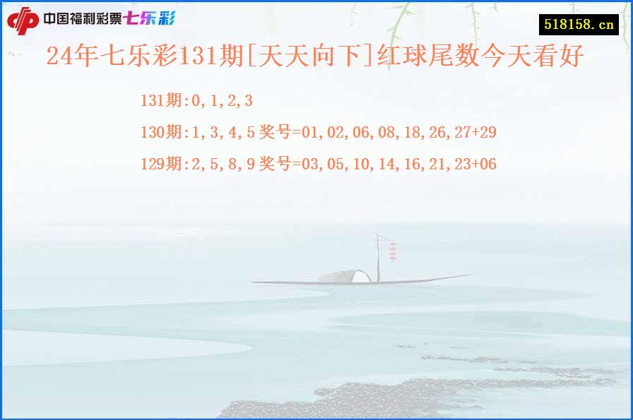 24年七乐彩131期[天天向下]红球尾数今天看好