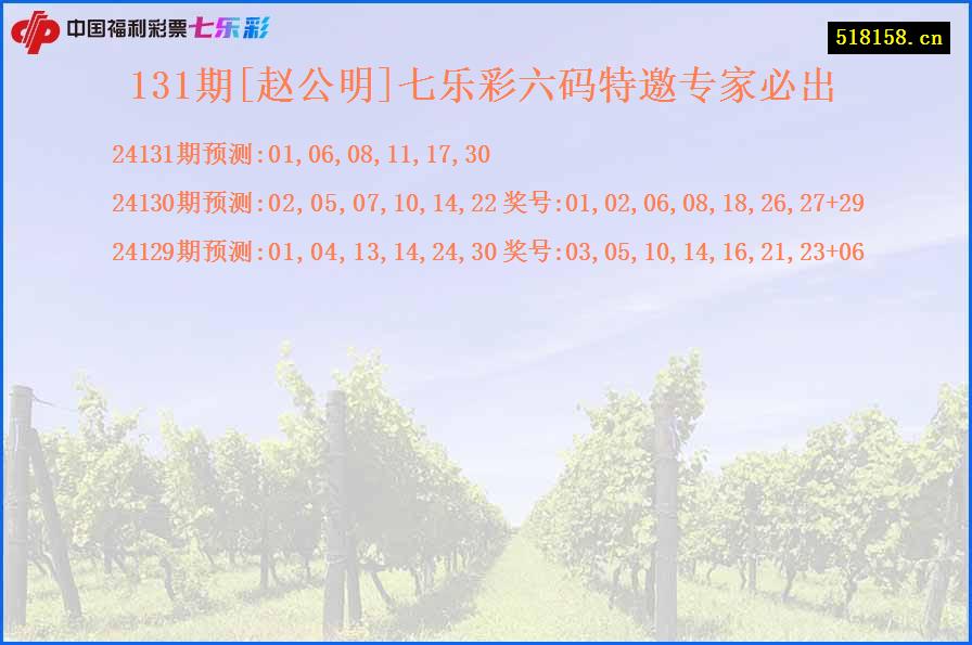 131期[赵公明]七乐彩六码特邀专家必出