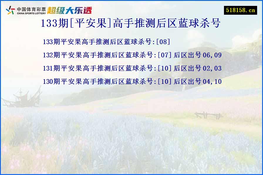 133期[平安果]高手推测后区蓝球杀号