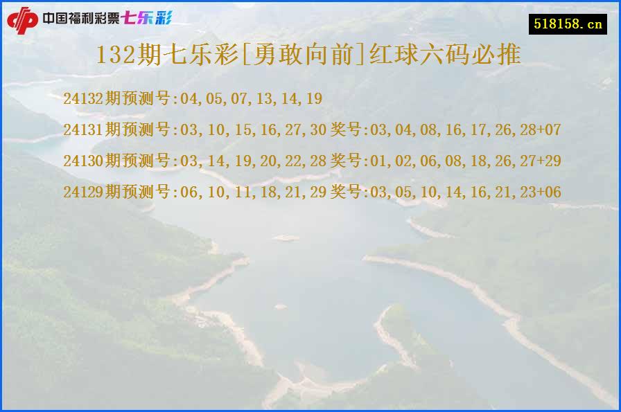132期七乐彩[勇敢向前]红球六码必推