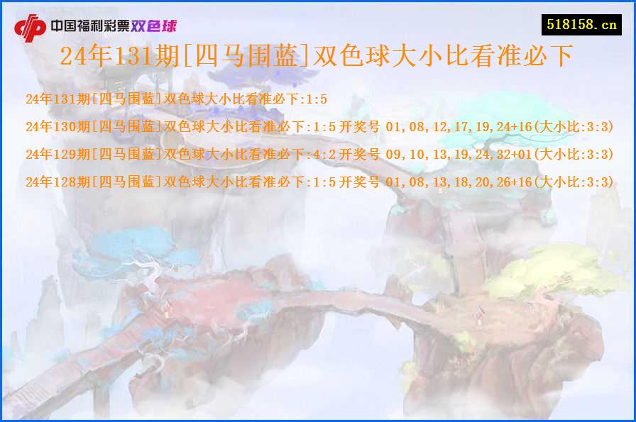 24年131期[四马围蓝]双色球大小比看准必下