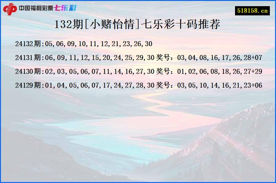 132期[小赌怡情]七乐彩十码推荐