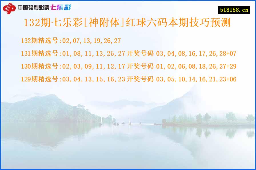 132期七乐彩[神附体]红球六码本期技巧预测